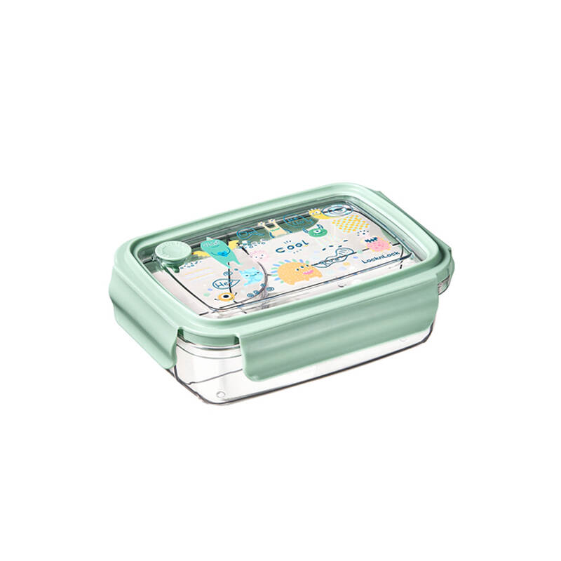 LocknLock Transparent 3-Compartment Plastic Lunch Box, 750ml -LCB501, 1L - LCB502, 2 colors (Purple, Blue) image number null